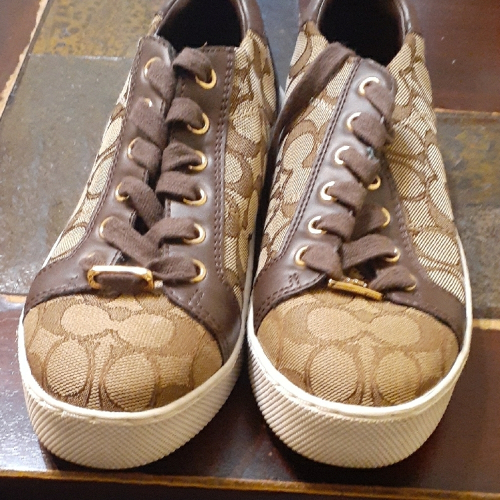 Coach Brown Monogram Sneakers